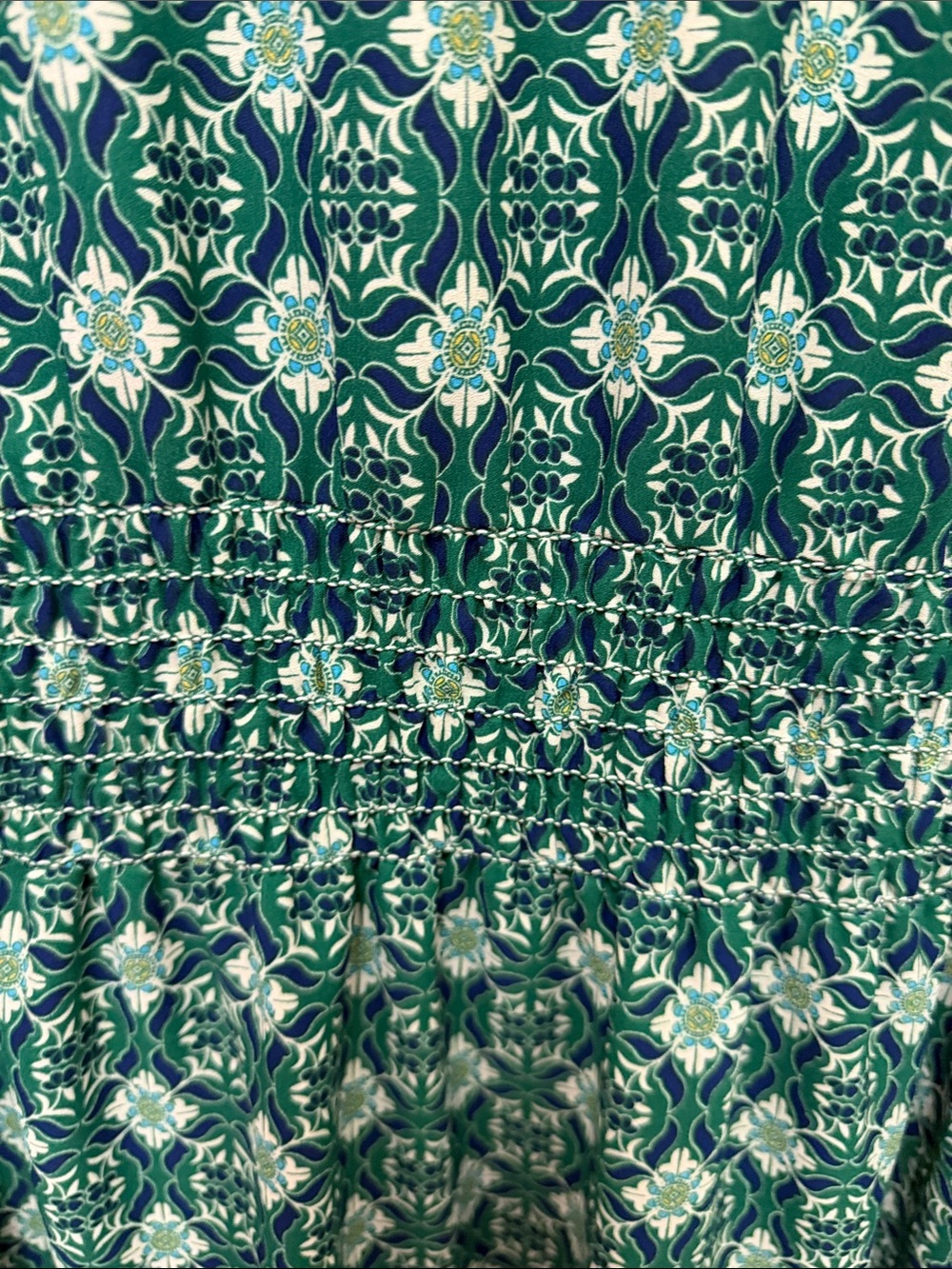 Green Printed Long-Sleeve Belted Shirt Dress by Max Studio women 1X - Picture 5 of 5